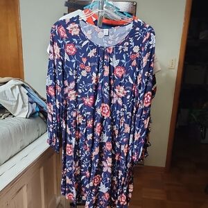 Old Navy Pink and Orange Long Sleeve Sundress